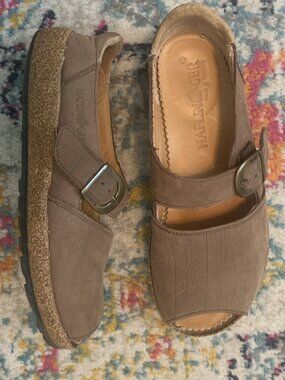 Haflinger peep-toe leather sandals size 37